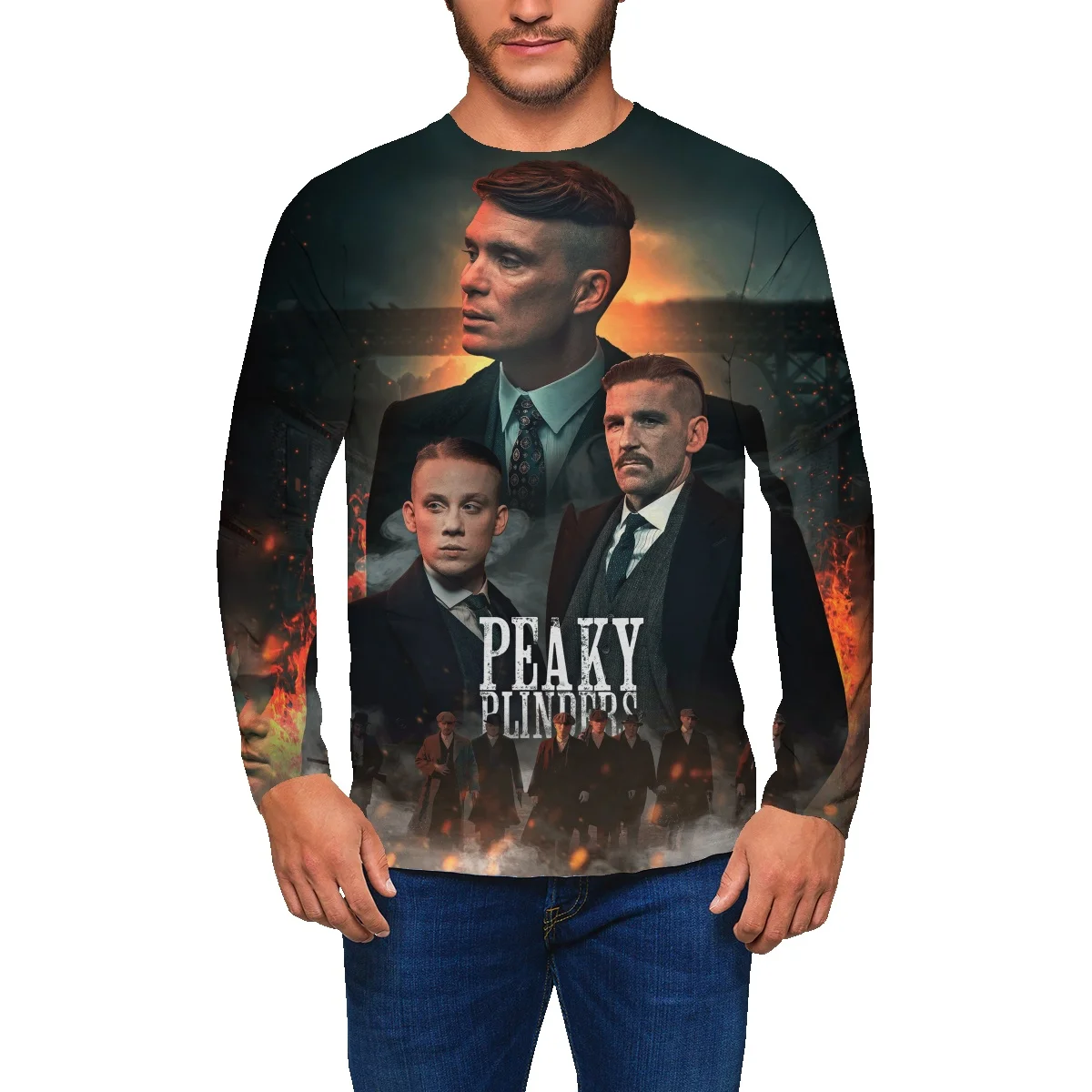 

Спортивный свитер Peaky, Мужская футболка на весну и осень, новинка 2022, Молодежный пуловер, мужская Свободная рубашка, мужская рубашка