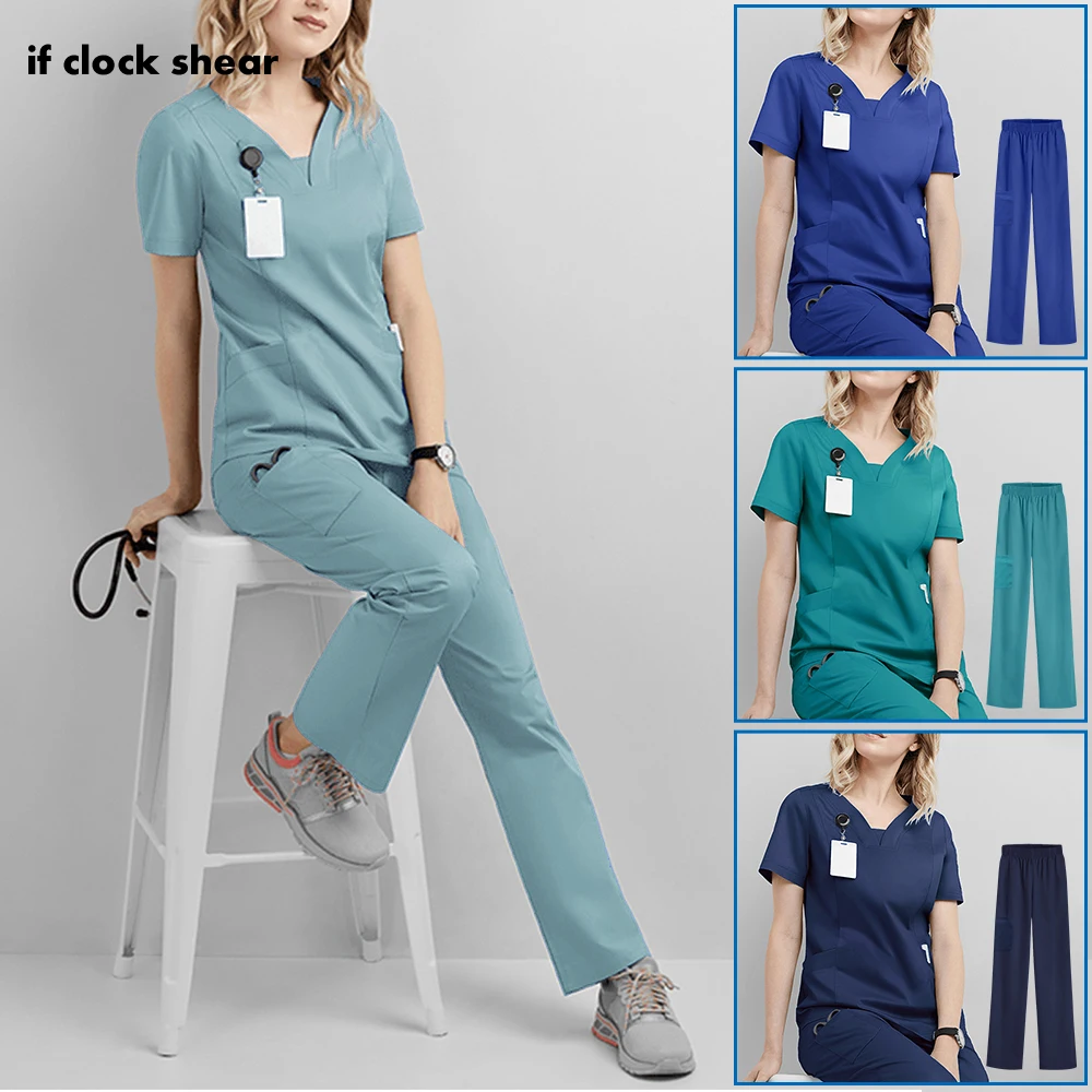 

Унисекс скрабы с коротким рукавом, унисекс, костюм для медсестер, униформа для женщин и мужчин, одежда для домашних животных, клиника, медсес...