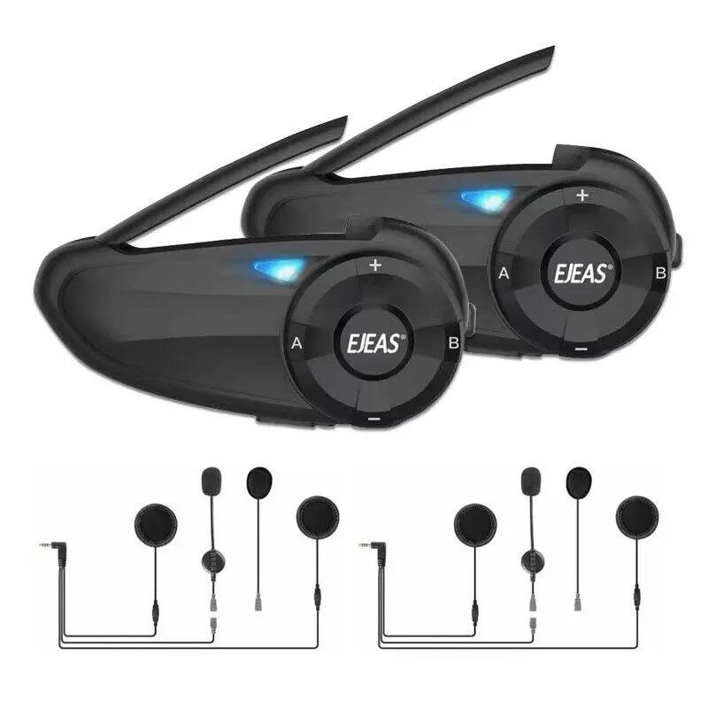 

2PCS EJEAS Q7 Quick7 Bluetooth 5.0 Quickly Pair Waterproof Motorcycle Intercom Helmet Headset Up to 7 Riders Wireless