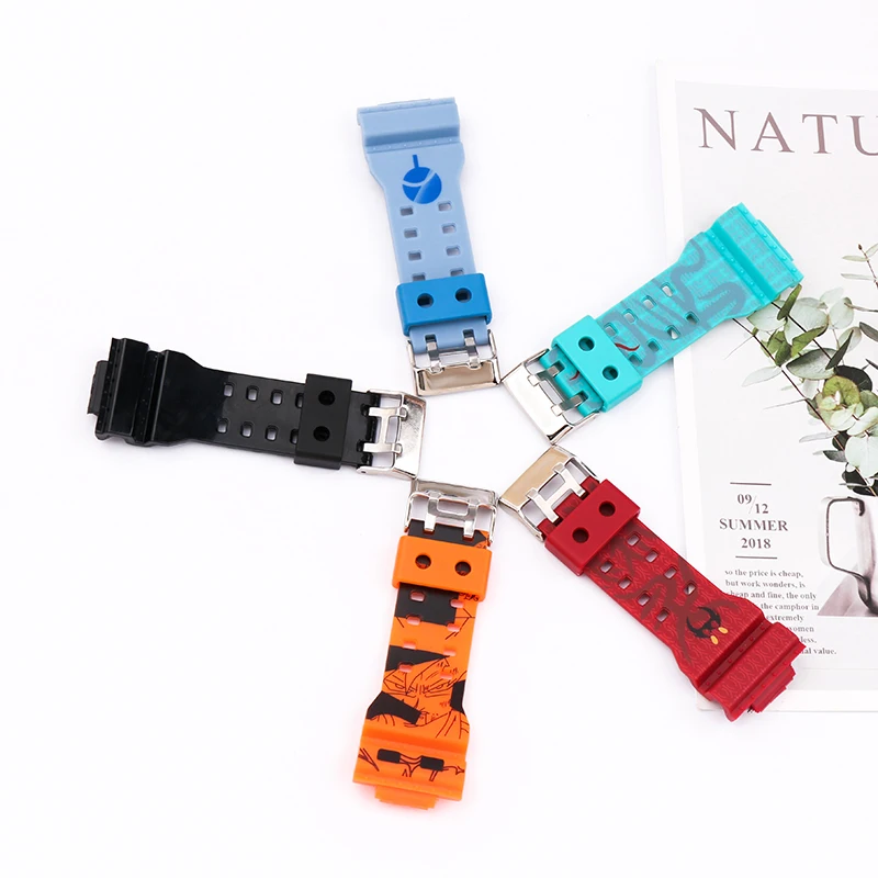 Resin watch band suitable for Casio gshock watch case replacement GA-110GB watch band male co-branded watch accessories