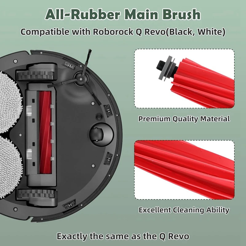 Для Roborock Q Revo робот-пылесос основная боковая щетка Hepa фильтр швабра тканевые