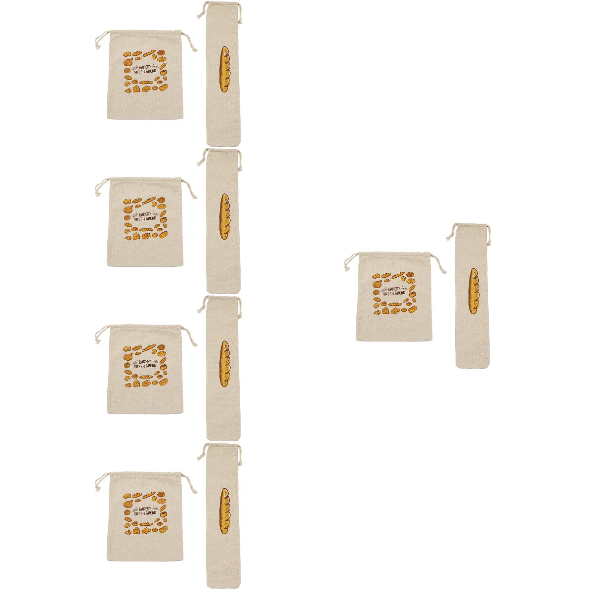 

10 Pcs Linen Bread Linen Bread Storage Reusable Storage Bread Storage Bread Bags With Ties for Kitchen Bakery Home