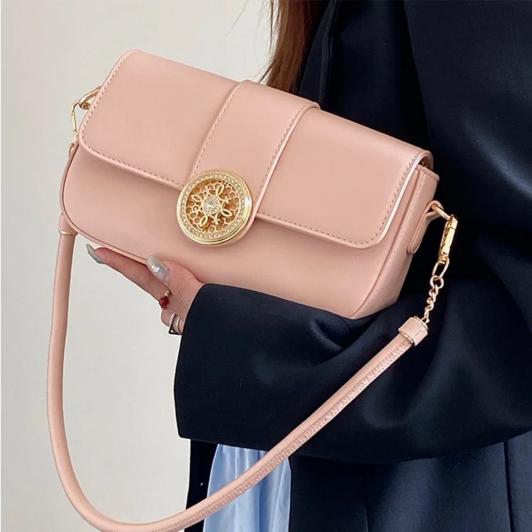 

Розовая сумка под подмышку для женщин, модные роскошные маленькие квадратные дамские сумочки на плечо, простые женские сумки через плечо, кошельки