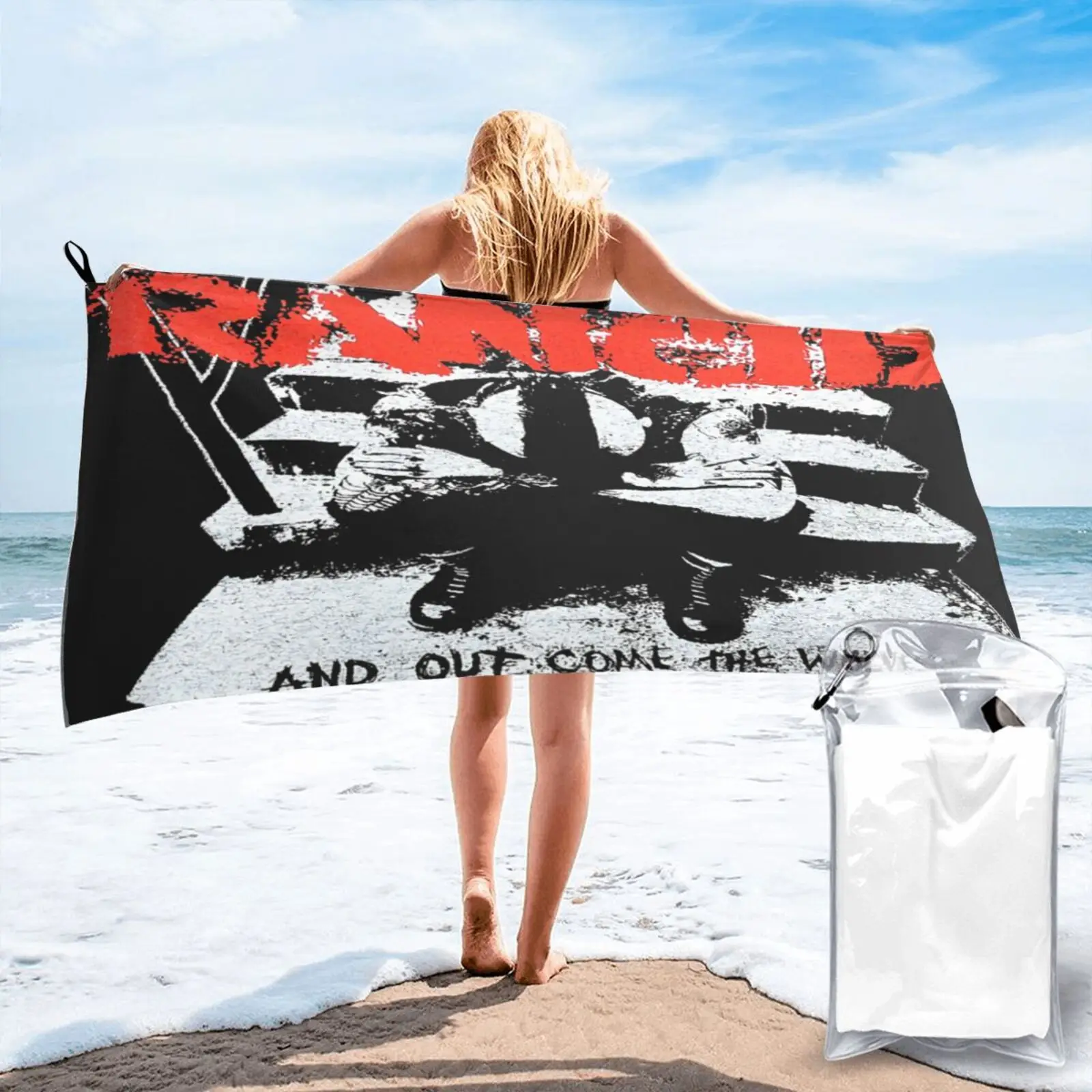 

Authentic Rancid Band And Out Come Beach Towel Hand Towel Sauna Kitchen Towel Beach Blanket For Home Bathroom Accessories Sets