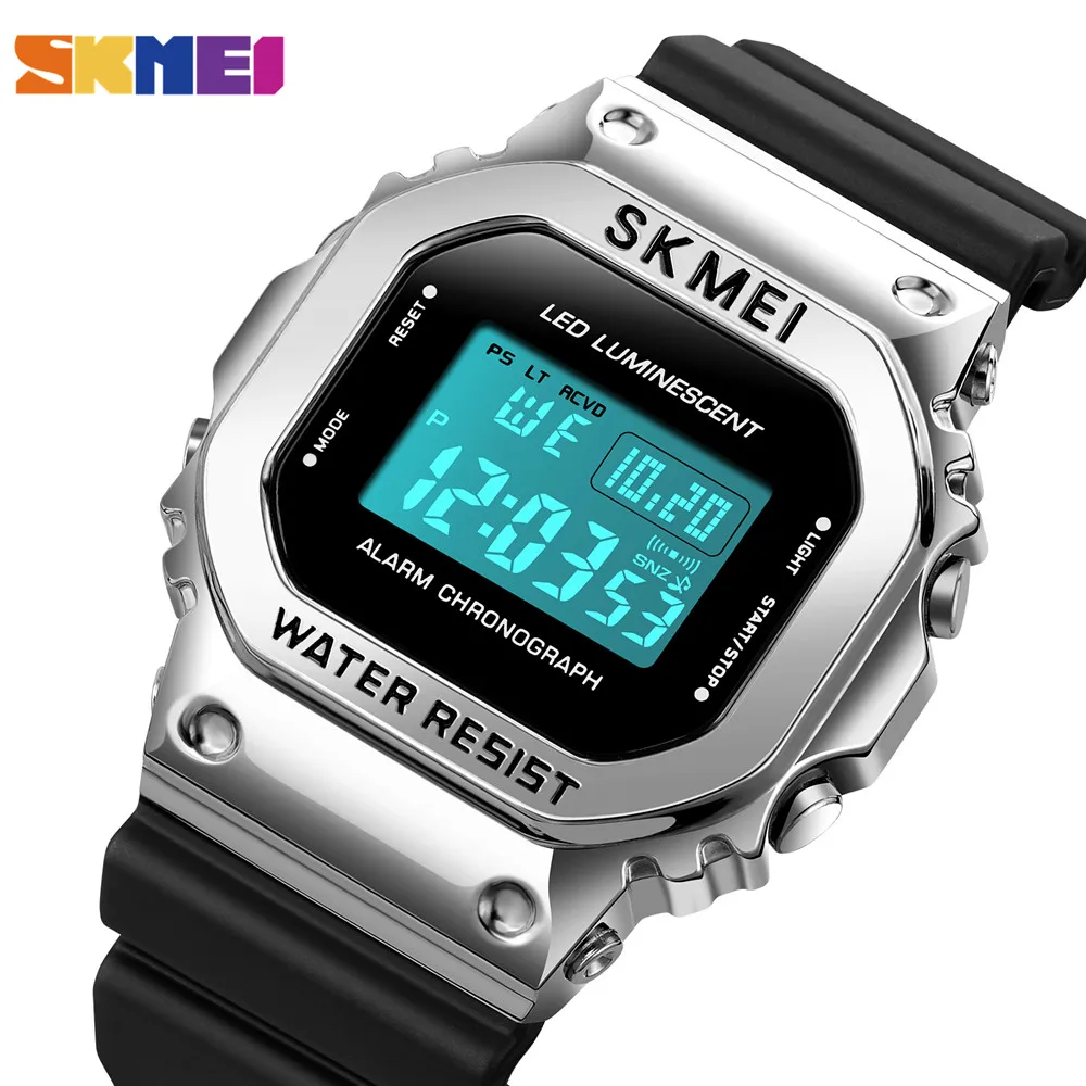 

SKMEI 1851 Fashion LED Light Digital Sport Watch Men Date Week Clock Watch 3Bar Waterproof Chrono Alarm Watches reloj hombre