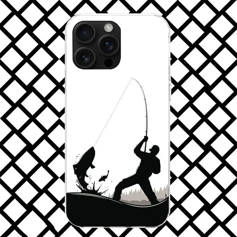 Фото Чехол для телефона «Hunting Fishing Man» для iPhone 17 Air 16 16E 15 14 Plus 13 Mini 12 11 Pro Max 7 8 + SE 2020 Soft Cover Fundas №3