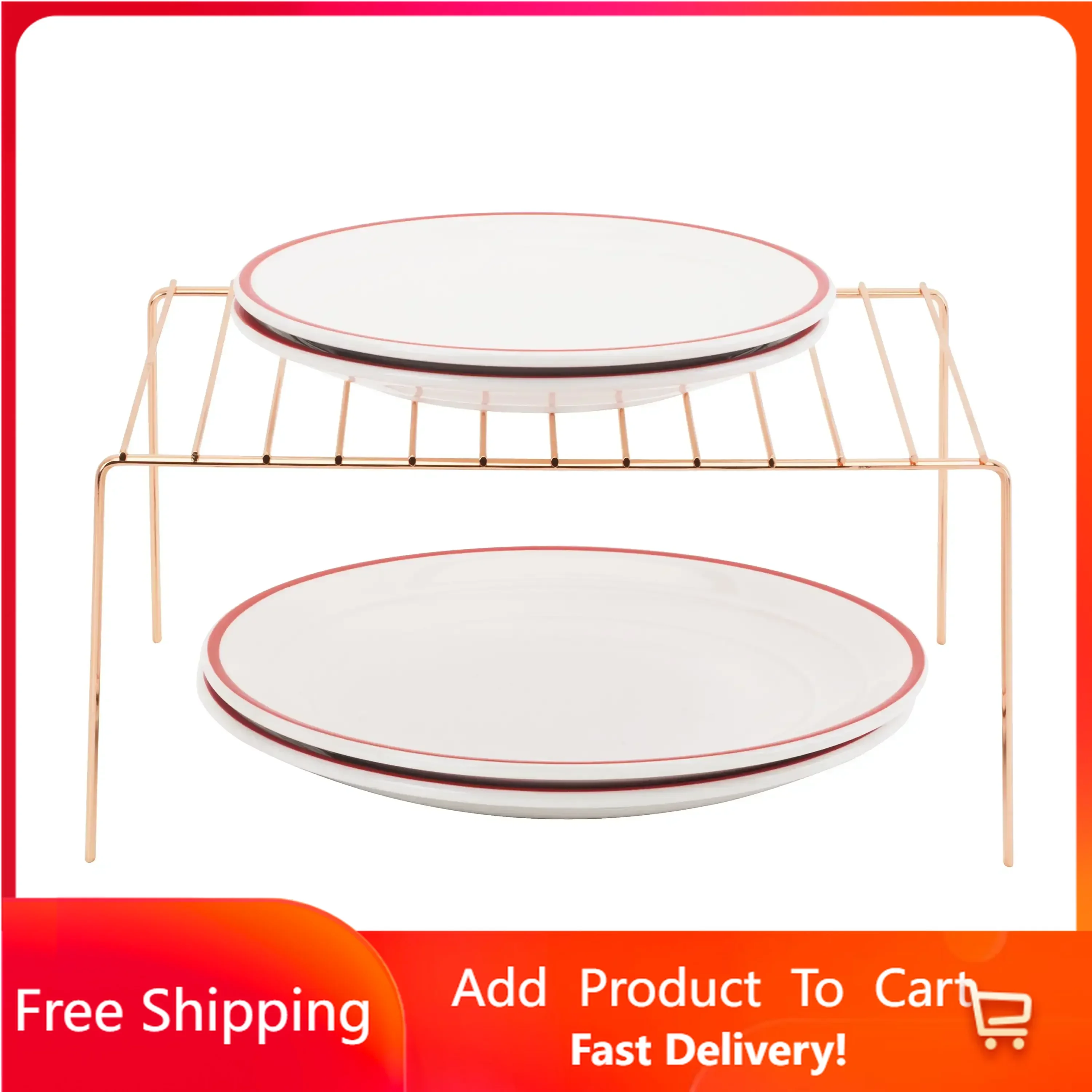 

Средняя полка 12,6x10,2x6 дюймов, органайзер для шкафа из меди, кухонный Органайзер, кухня, органайзер для хранения, быстрая доставка кухонных предметов