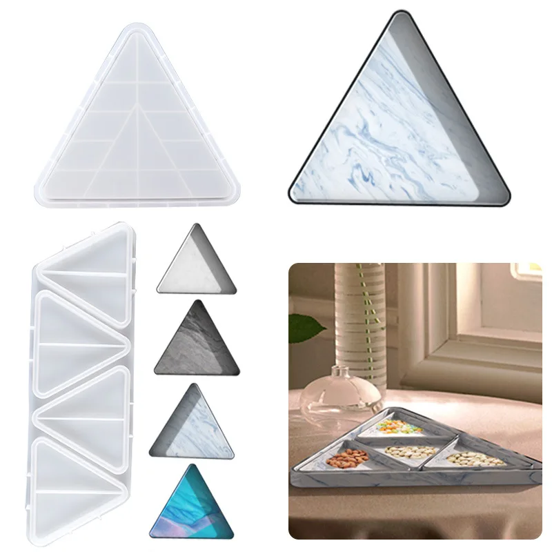 

Silicone Coaster Molds Triangular Epoxy Casting Molds for Casting with Resin Concrete Cement and Polymer Clay DIY Home Decor