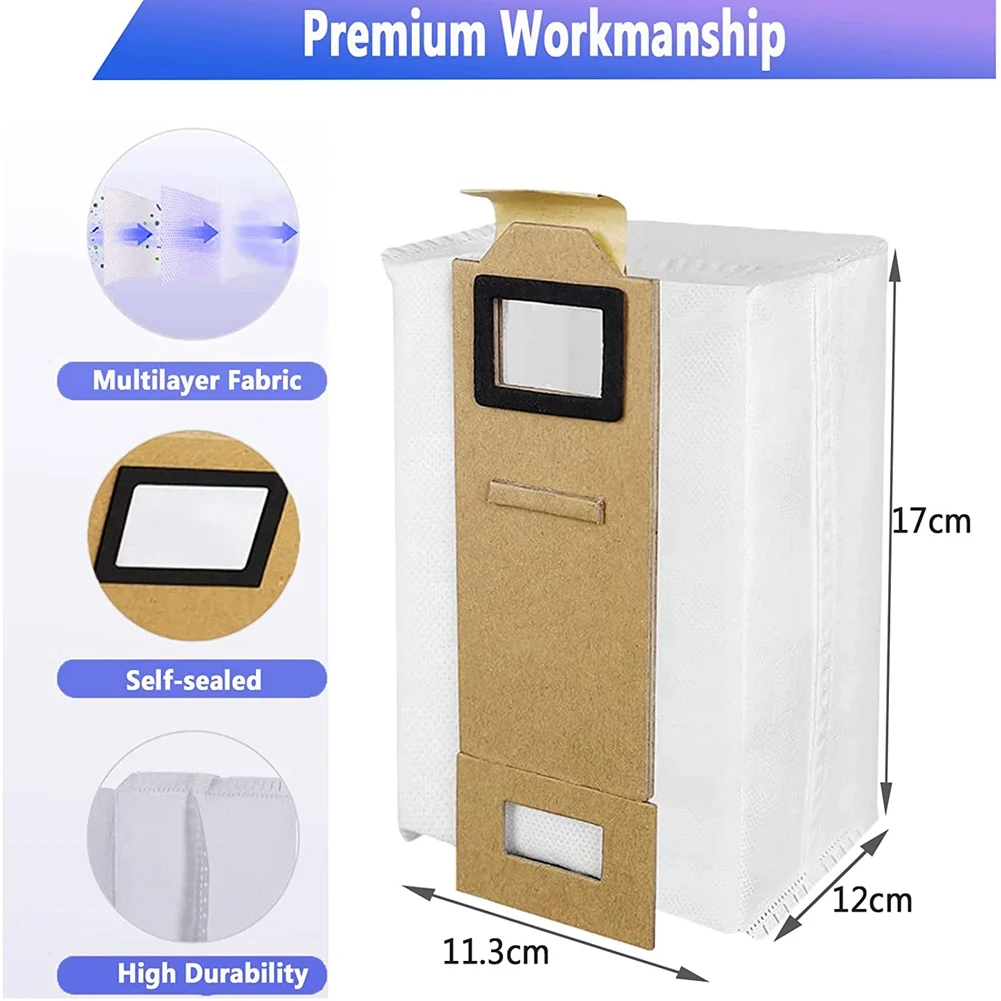 

Пылесборники для Xiaomi Roborock S7, T7S, T7Plus, T7S Plus, 10 упаковок