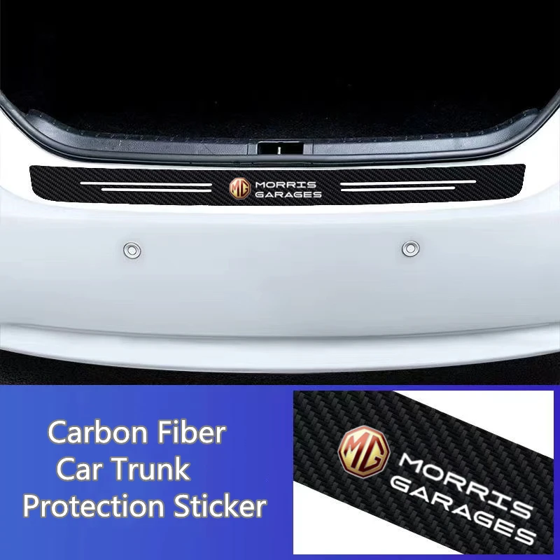 

60X7cm Carbon Fiber Car Sticker Car Door Trunk Waterproof Protective Strip For MG 6 350 42 550 ZT 7 ZS HS GS 3 TF 5 RX5 ZR GT