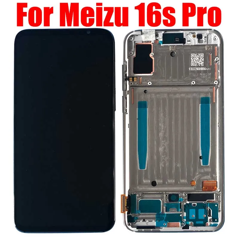 

Оригинальный 100% новый ЖК-экран 6,2 дюйма для Meizu 16s Pro Super AMOLED, рамка дисплея с сенсорной панелью для Meizu 16s Pro