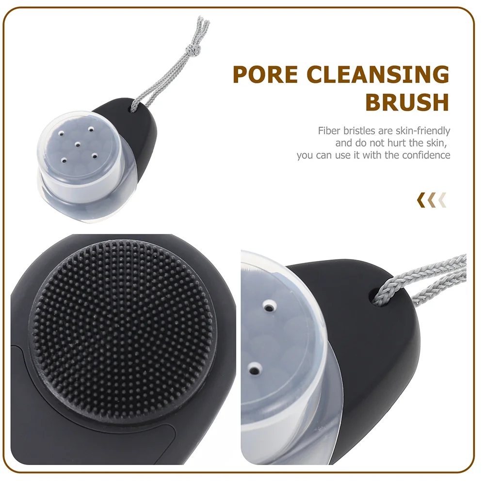 

Brush Face Facial Cleansing Manual Cleanser Silicone Scrubber Scrub Home Tool Double Device Handheld Wash Exfoliating Pore