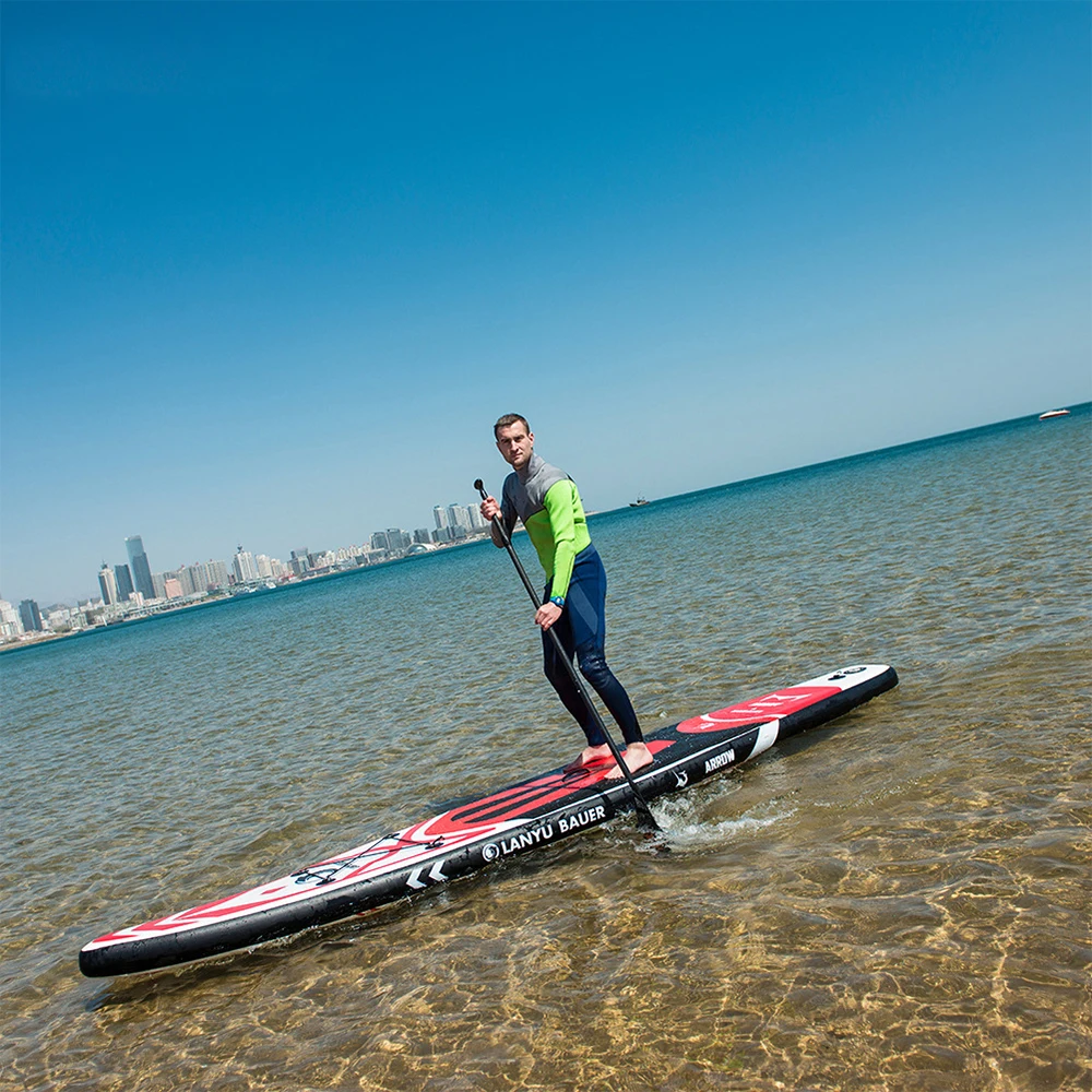 Надувная доска SUP 14 футов 427 см дешевая гоночная лопастная со всеми аксессуарами