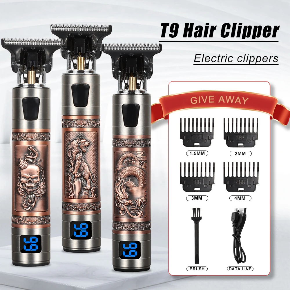 Hot Sale Vintage T9 Electric Cordless Hair Cutting Machine P