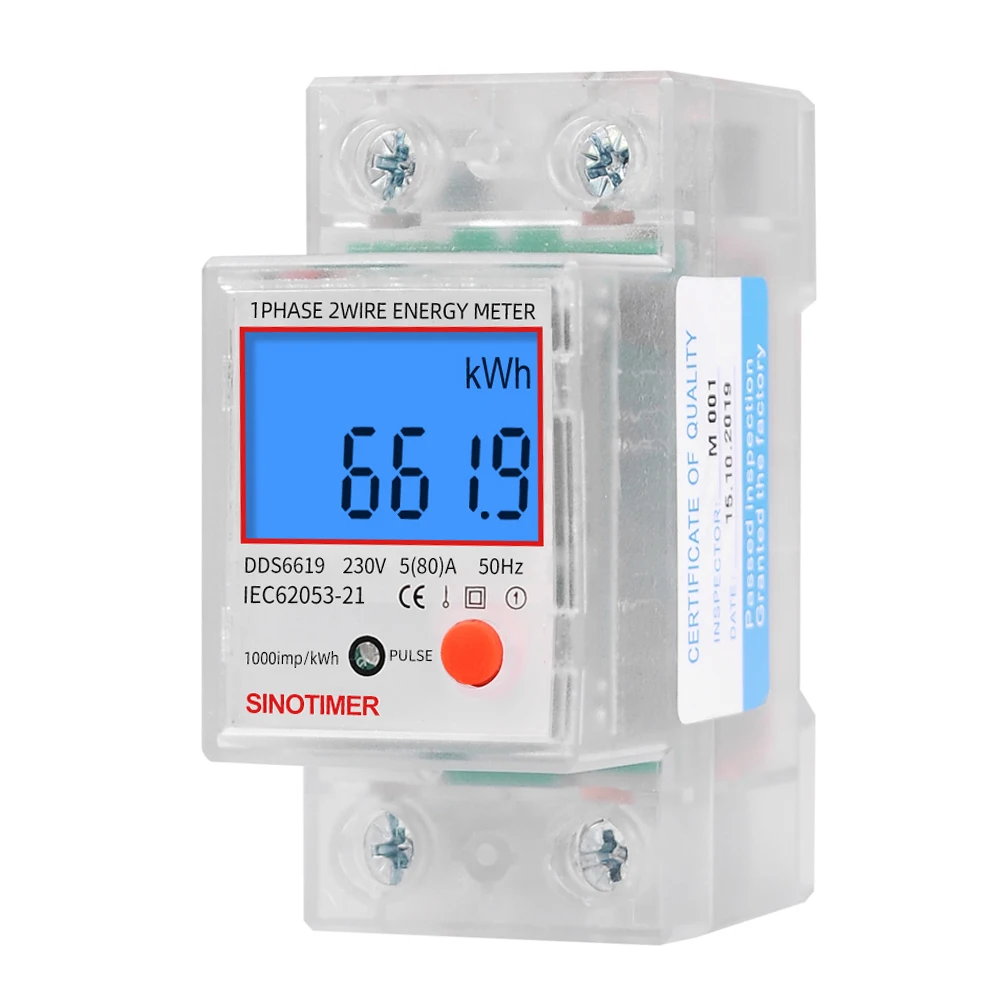 

Digital Power Energy Meter Voltage Wattmeter Analyzer Electronic Din Rail 230V