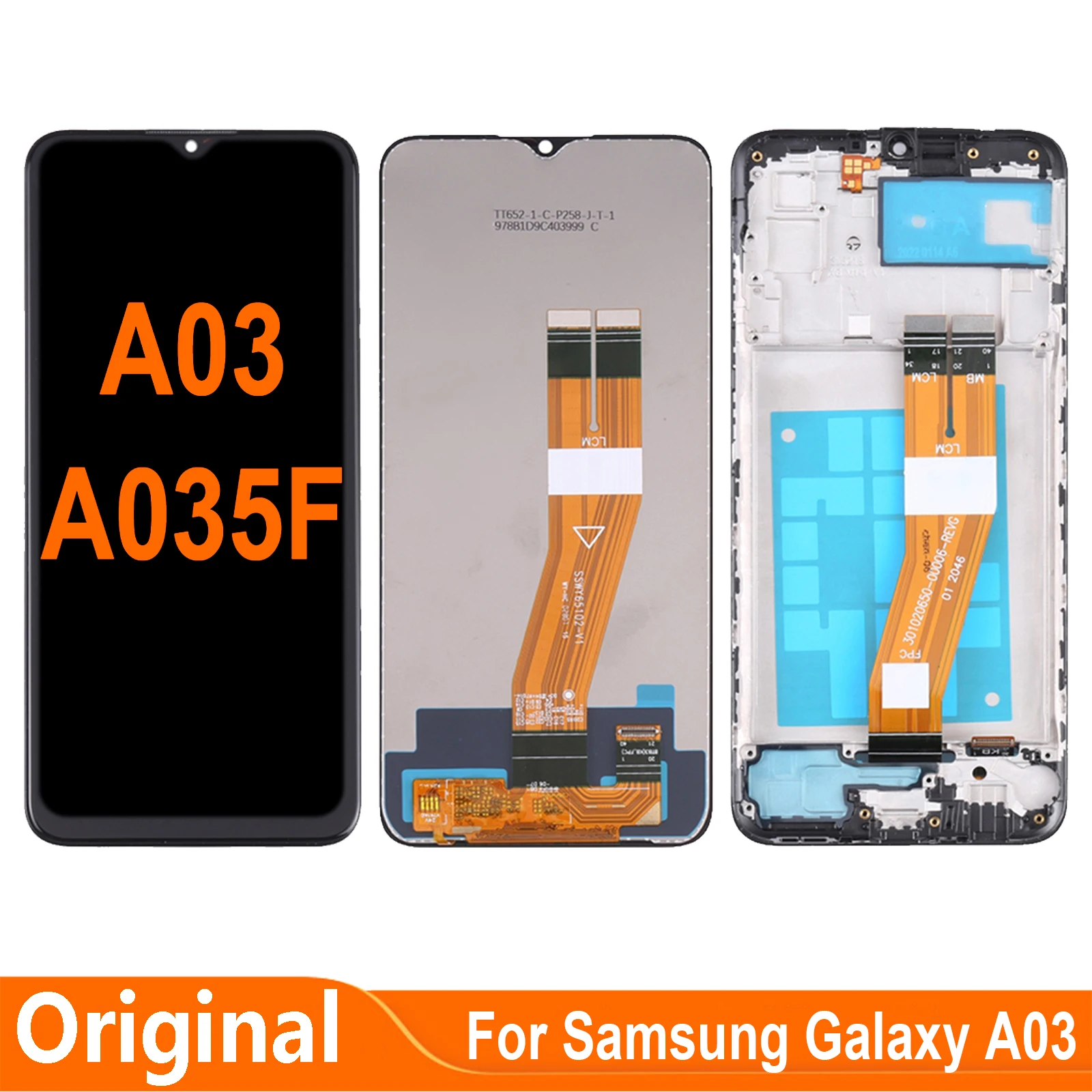 

Оригинальный ЖК-дисплей 6,5 дюйма для Samsung Galaxy A03 A035 SM-A035F/DS A035M A035G, сенсорный экран с цифровым преобразователем в сборе