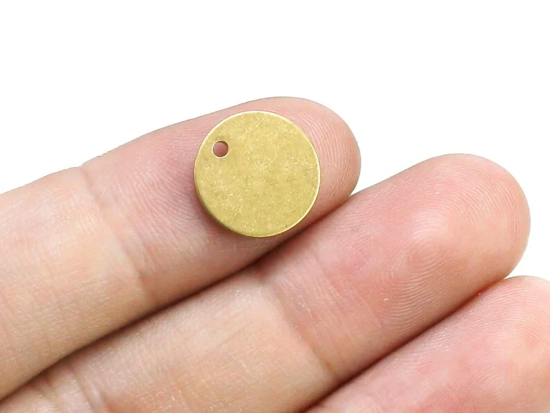 Круглые Подвески для сережек круглые латунные подвески штамповки 8x0 8 мм 10x0 12x0