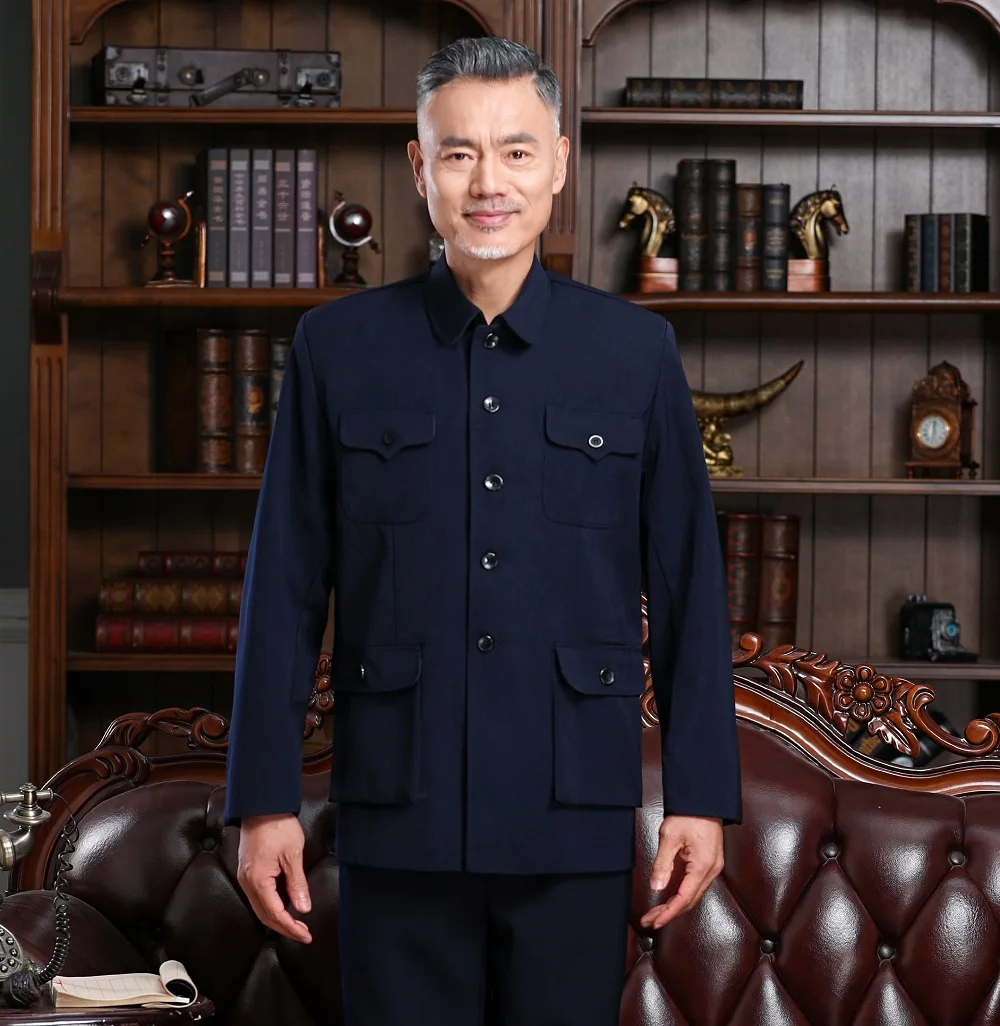 Традиционный китайский костюм Тан для мужчин куртка пальто Женская туника