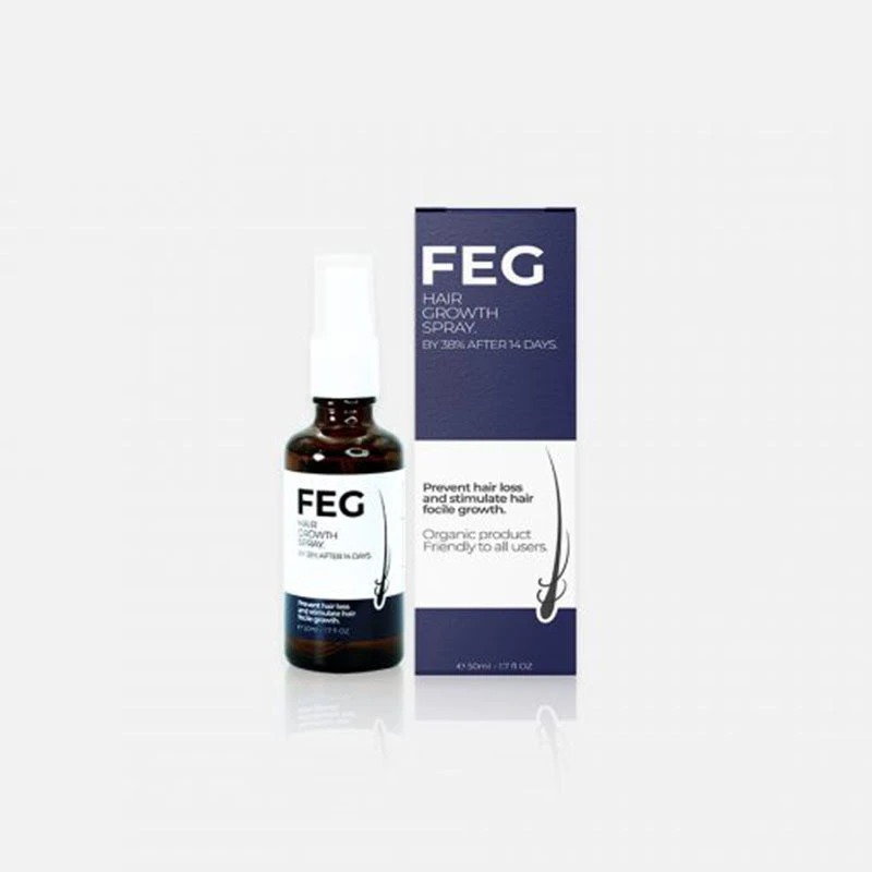Professional FEG Hair Care Treatment For Faster Hair Growth 100% Natura FEG Hair Growth Spray 50ml Prevent Hair Loss