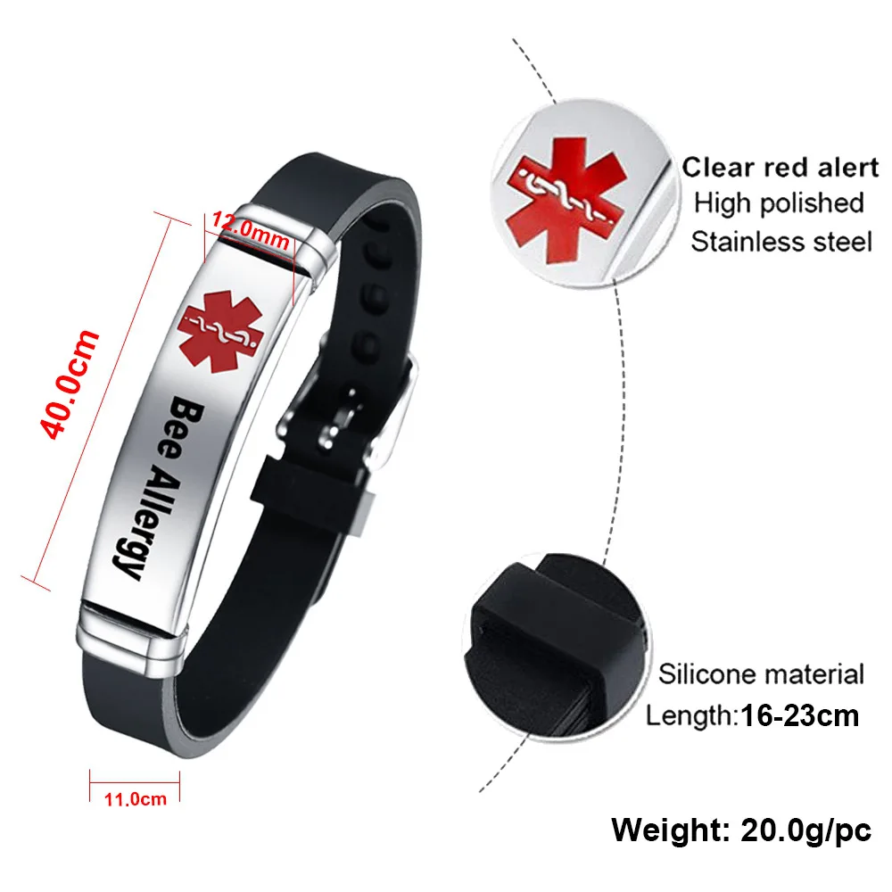 FIMAODZ браслет для аллергии на пенициллин медицинское оповещение детей мужские