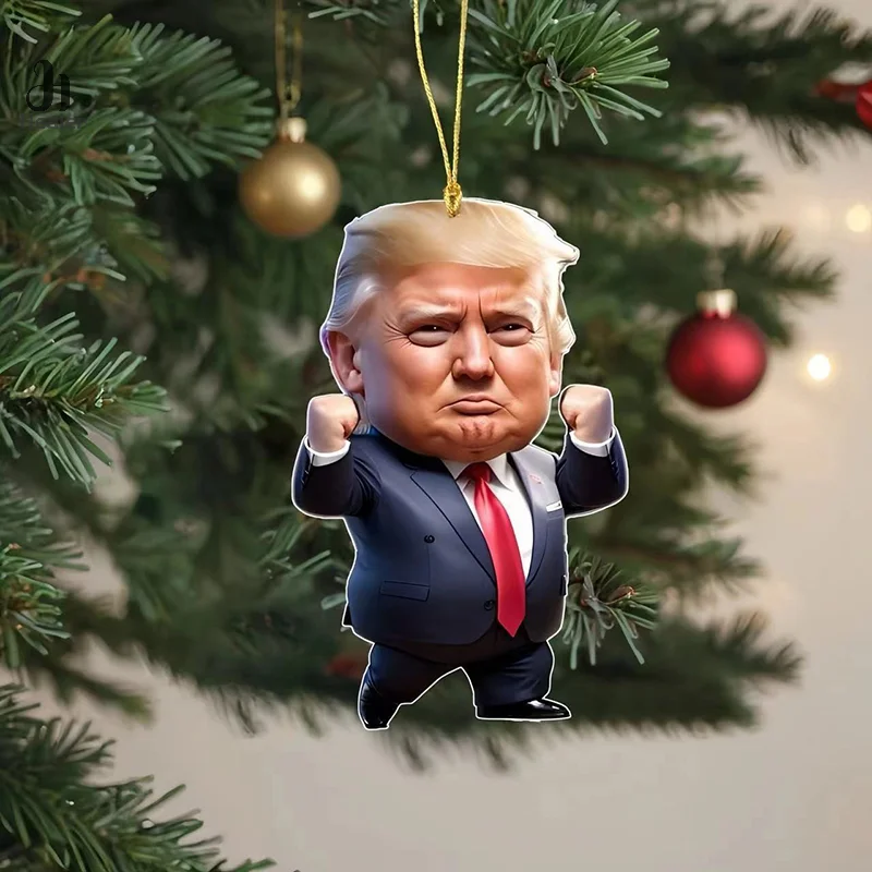 2024 подвесная рождественская елка адвент-календарь Трампа украшения
