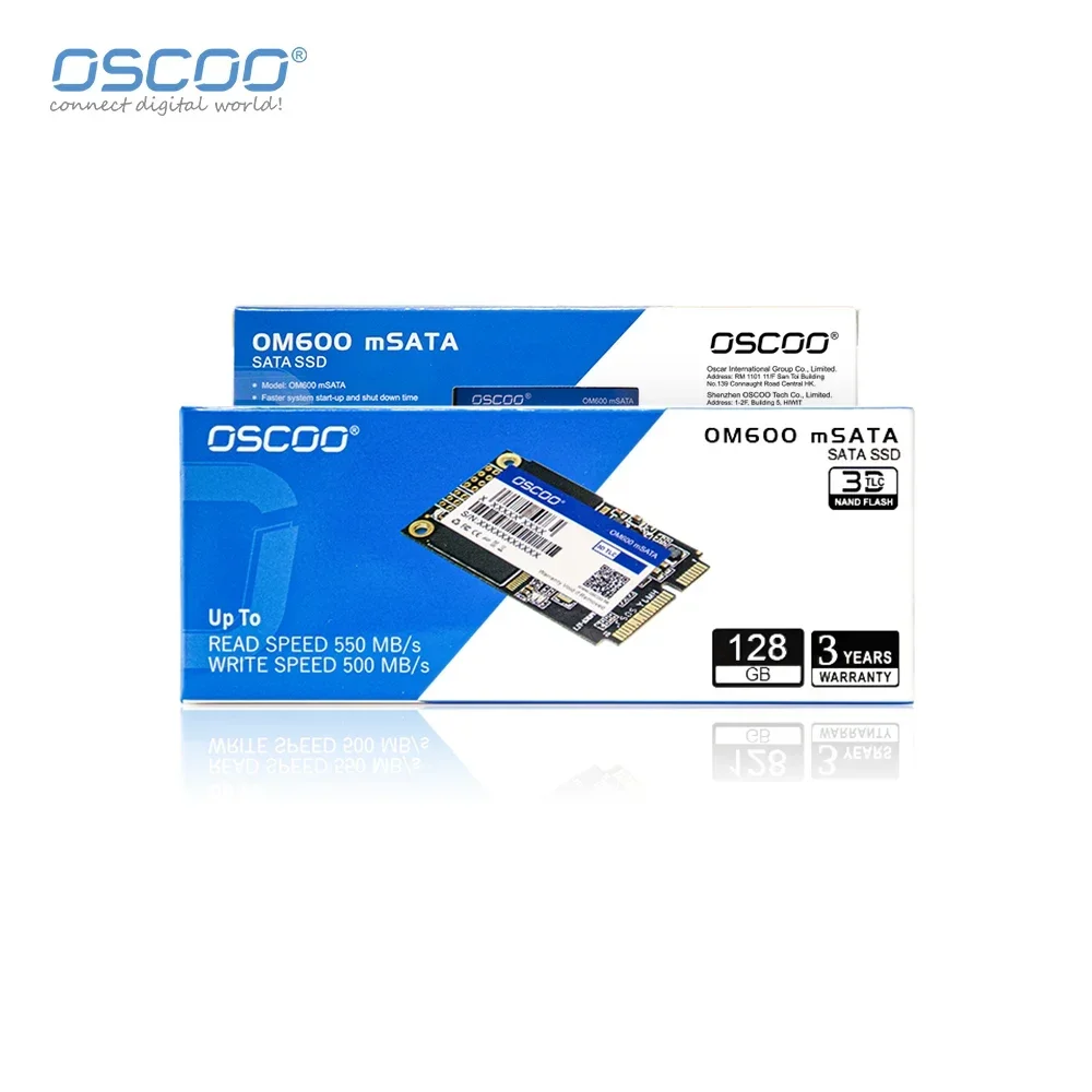 Твердотельный накопитель OSCOO MSATA SSD 512 ГБ 128 256 3x5 см Mini SATAIII 6 Гб/с жесткий диск для