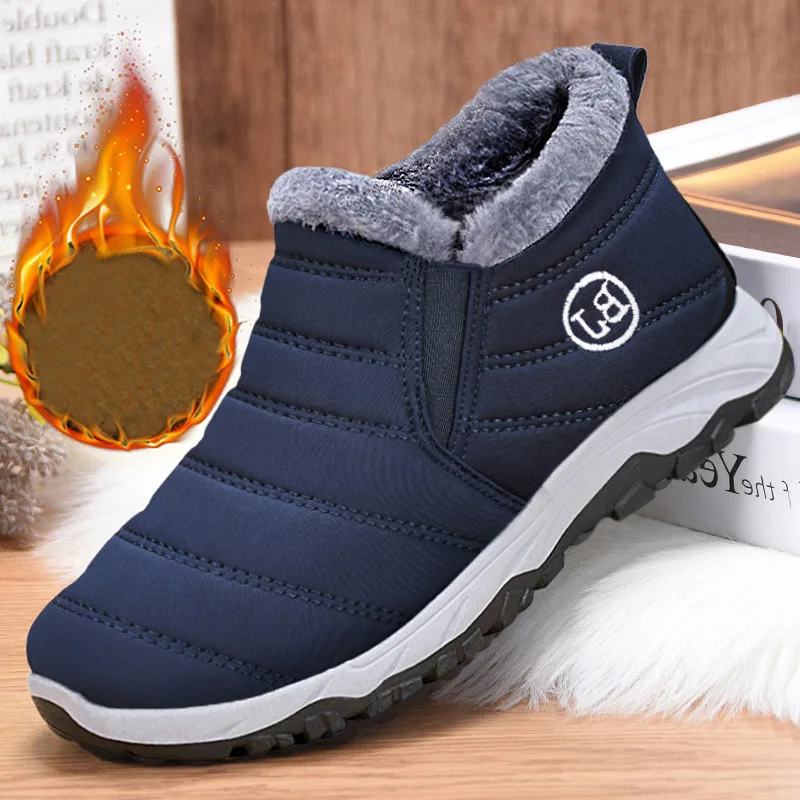 

Новинка мужские плюшевые зимние ботинки водонепроницаемые Нескользящие износостойкие толстые теплые ботинки женские легкие удобные хлопковые ботинки