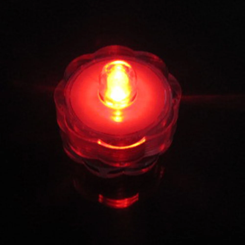 

Waterproof Flameless Realistic LED Tealight Tea Candles Floral Submersible Lamp Light Wedding Party Christmas Decoration