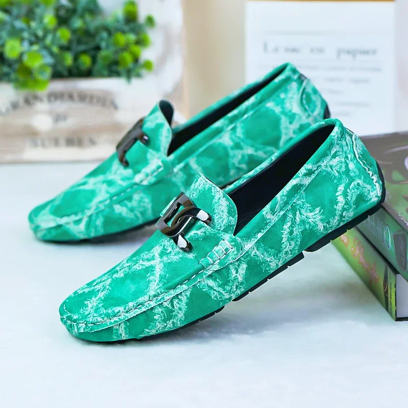 Модные мужские туфли большего размера 38–48 зеленые весенние деловые модельные