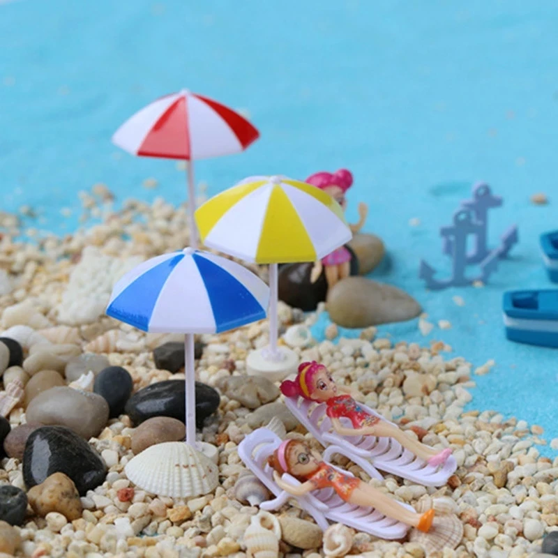

Sun Umbrella Artificial Parasol Miniature Fairy Garden Home Houses Decoration Mini Craft Micro Landscaping Decor DIY Accessories