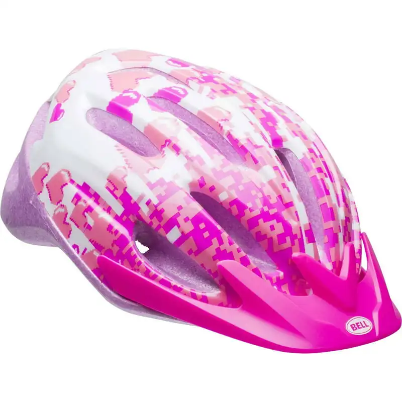 

Велосипедный шлем для девочек, пикселей, розовый, 5 + (51-57 см)