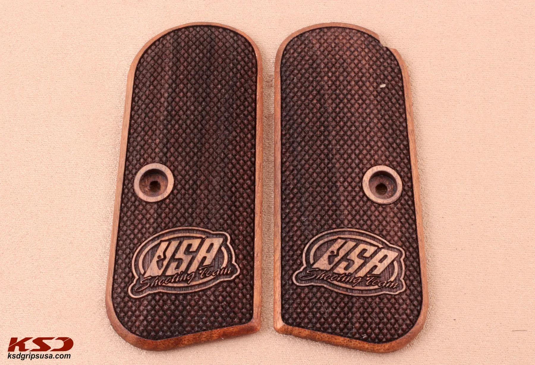 

Ksd Grips Colt 1903 / 1908 Hammerless Model Compatible Walnut Grip for Replacement with Diamond Checkered Pattern