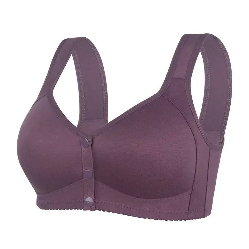 Фото Gobetter 36-52 BCD, нижнее белье на пуговицах спереди, бюстгальтер для женщин, мягкие хлопковые бюстгальтеры среднего возраста без стального кольца, бюстгальтер пуш-ап №5
