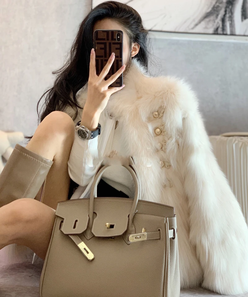 Winter New Imitation Fox Fur Grass Jacket Women's Short Style Small Fragrance Young Korean Fashion Fur Winter Jacket For Ladies