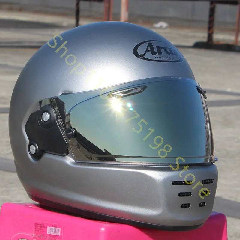 Шлем на все лицо из стекловолокна матовый серый