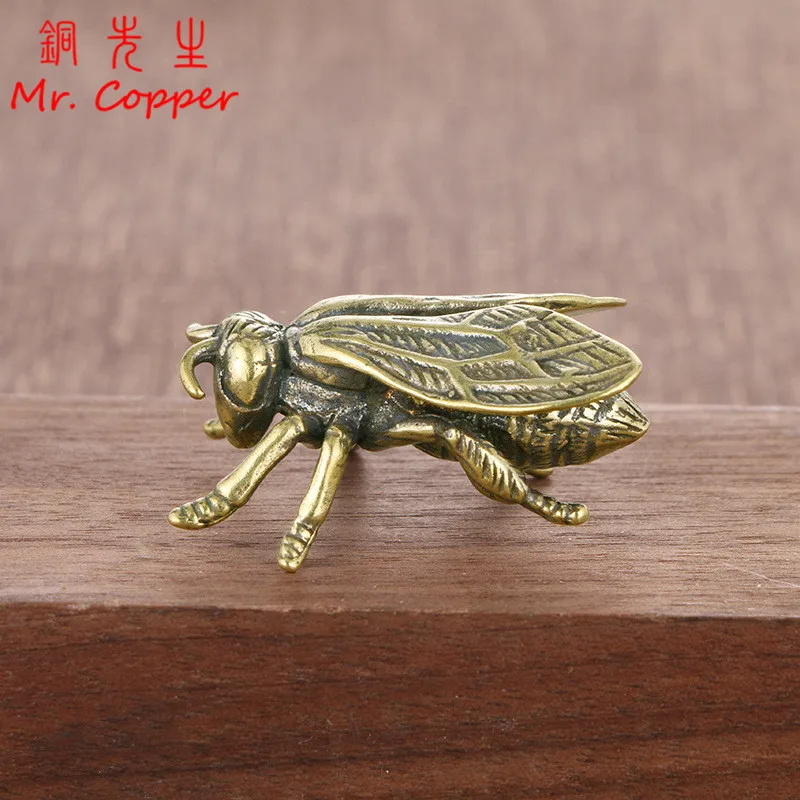 Статуэтки из твердой латуни в виде насекомых меда пчелы миниатюры чай животные