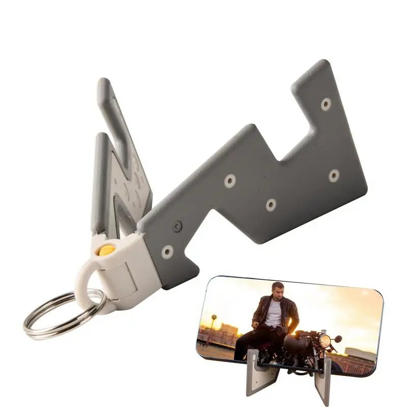 

Desk Mobile Phone Holder Stand With Groove Desktop Tablet Holder Universal Keychain Cell Phone Stand Phone Support Bracket