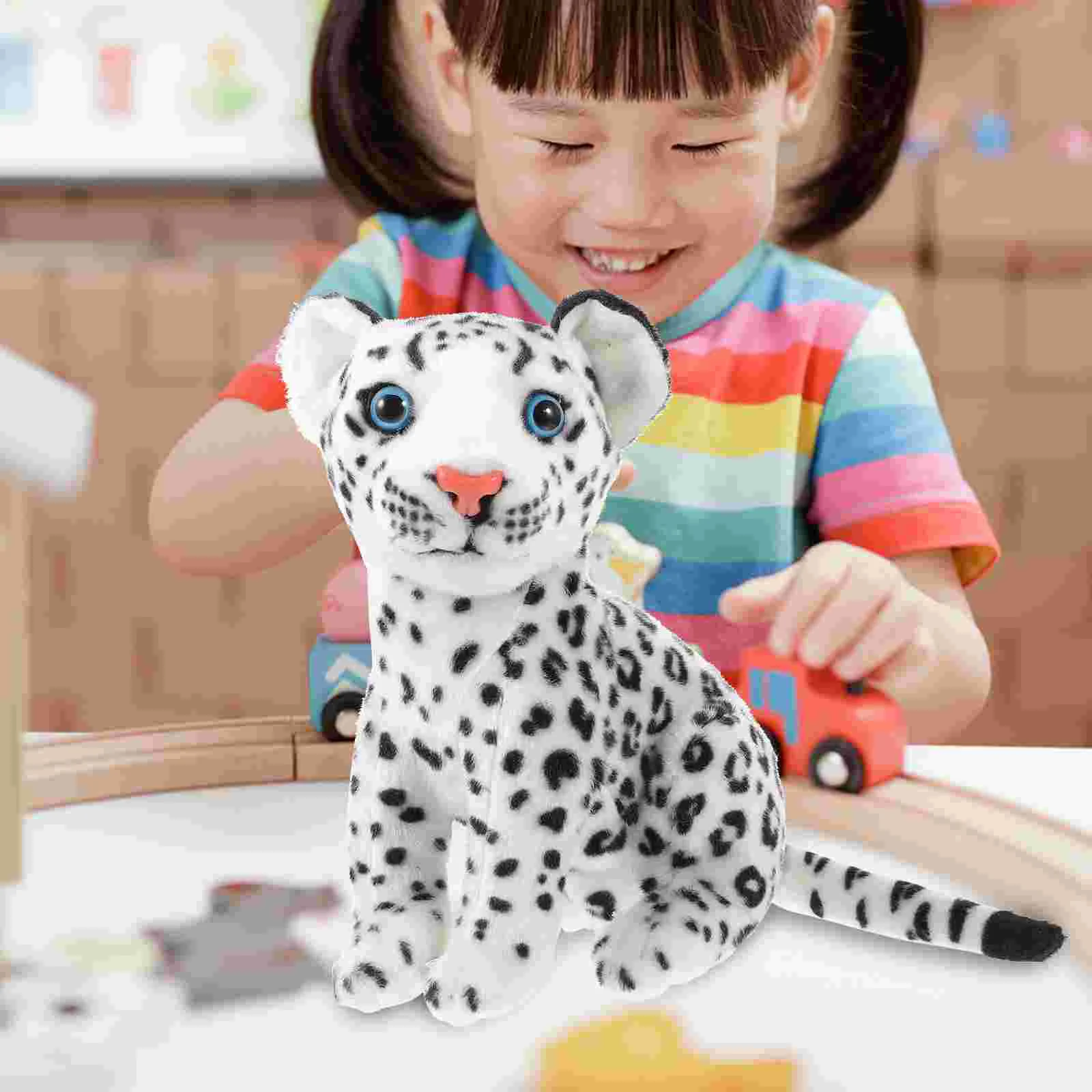 

Plush Toys Household Stuffed Lovely Snow Leopard Animal Bedroom Pp Cotton Child Cute Cartoon
