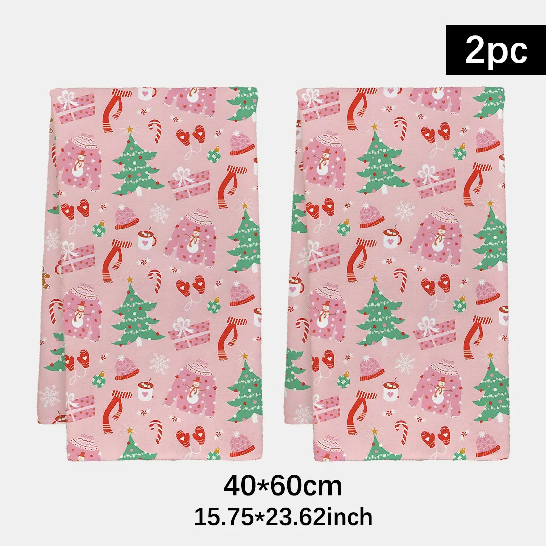 Рождественские полотенца из полиэстера 2 шт.