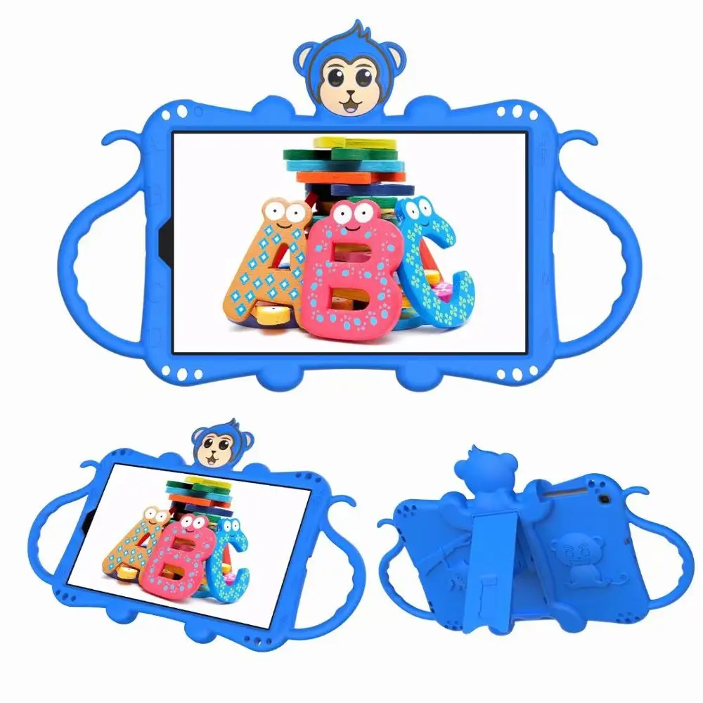 

Удачный детский чехол для планшета Lucky Monkey для Samsung Galaxy Tab A 10,1, фотография T515, нетоксичный силиконовый детский противоударный чехол-подставк...