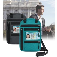 passport cover id credit card organizer hanging neck travel wallet phone bag waterproof tickets passport holder