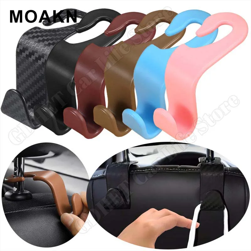 

Car Seat Back Hook Universal Seat Headrest Hanger Multifunction Portable Hanger Bag Pouch Clothes Hanging Hooks Auto Assesories