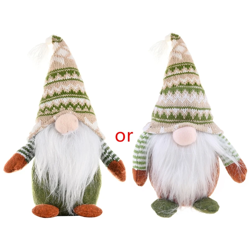 

Handmade Christmas Elf Decoration Standing Swedish Gnome Tomte Toy Doll Ornament G2AB