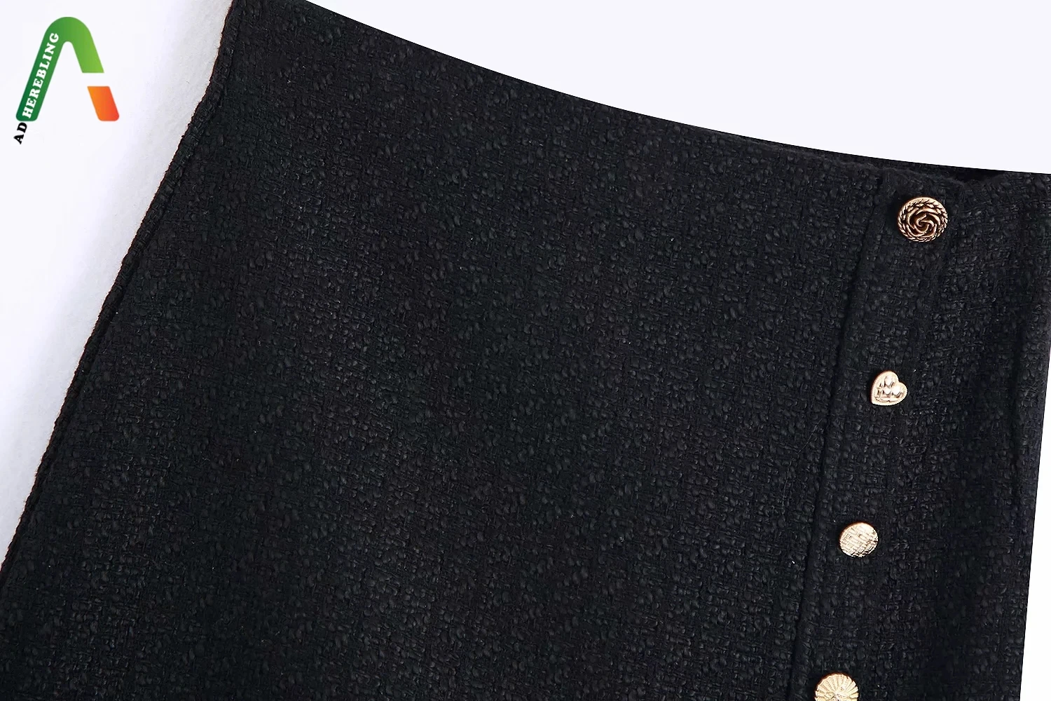 Женская юбка-карандаш Adherebling повседневная твидовая юбка с высокой талией