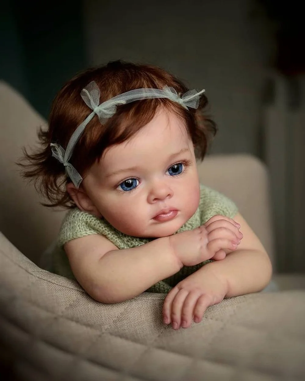 Finished Doll 60CM Bebe Reborn Doll Tutti Toddler Girl Doll Hand-painted 3D Visible Veins Soft Touch Cloth Body Doll Boneca Bebe