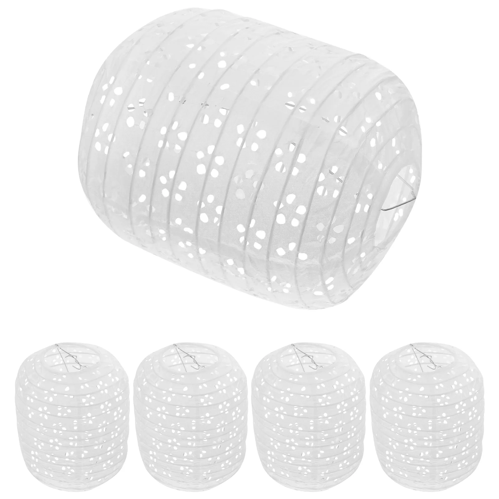 

Lanterns Paper Decoration Lantern Festiveparty Decorative Chinese Hollow Out White Ornament Folding