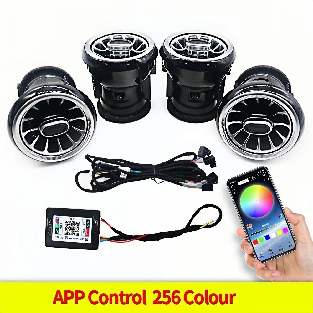 Фото 256-цветные светодиодные воздуховоды для Audi A3 S3 RS3 8V 8Y 8P 2004-2020, подсветка приборной панели, насадки для кондиционера, тюнинг №4