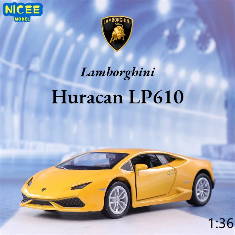 

1:36 Lamborghini Huracan LP610-4 sports car Simulation Diecast Car Metal Alloy Model Car Children's toys collection gifts A241