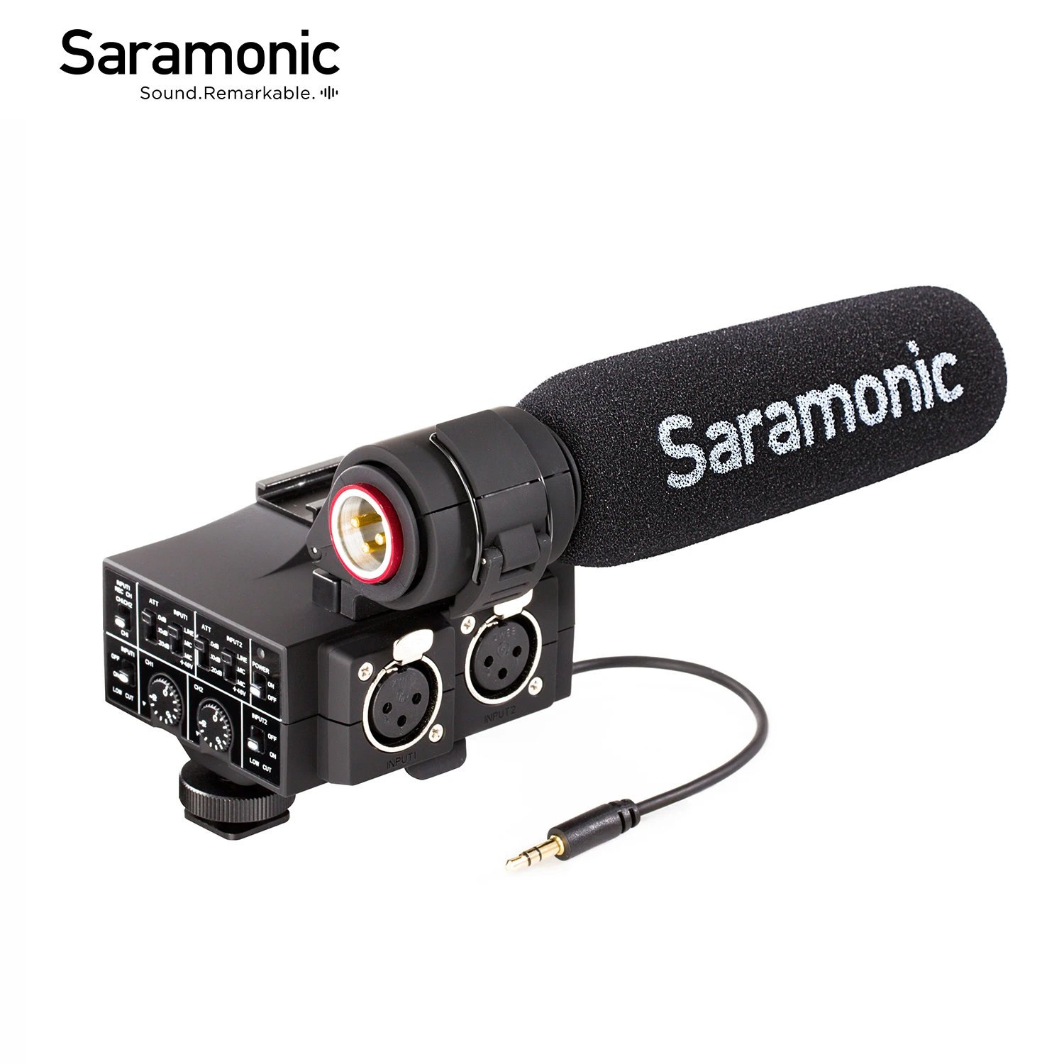 Комплект аудио-адаптера Saramonic MixMic и микрофона для DSLR-камер видеокамер |