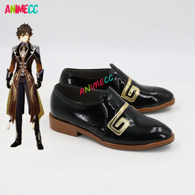 Аниме игра Genshin Impact Zhongli Косплей Хэллоуин обувь костюм аксессуары Чжун ли для